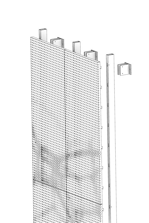 perforated metal facade detail